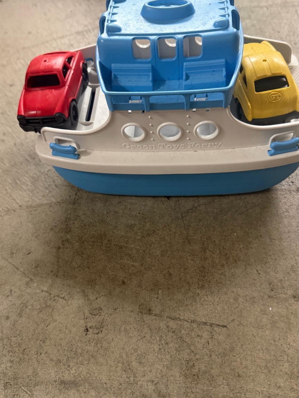 Green toys Ferry boat Blue and White Kids Toy Ferry with Removable Small Cars